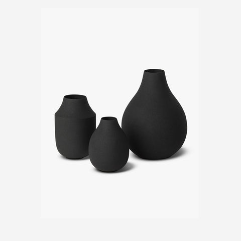 SIMPLE FORM. - LM Home L&M Home Mona Trio of Vases Black - 