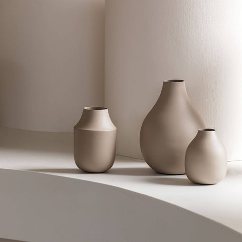 SIMPLE FORM. - LM Home L&M Home Mona Trio of Vases Latte - 