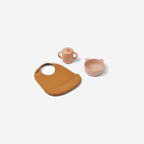 SIMPLE FORM. - Liewood Liewood Connor Baby Dining Set Mr Bear Rose - 