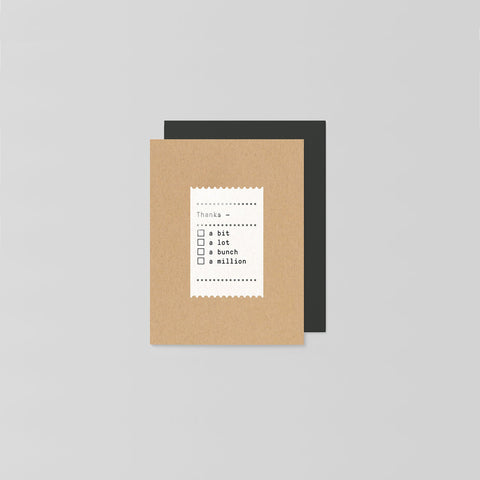 SIMPLE FORM. - Made Paper Co Made Paper Co Card Thanks A Million - 
