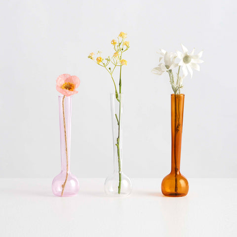 SIMPLE FORM. - Maison Balzac Maison Balzac Margot Trio Vases Amber Pink - 