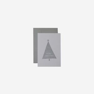 Me & Amber Card Xmas Geometric Tree Silver Greeting Card Me and Amber    - [store_name]