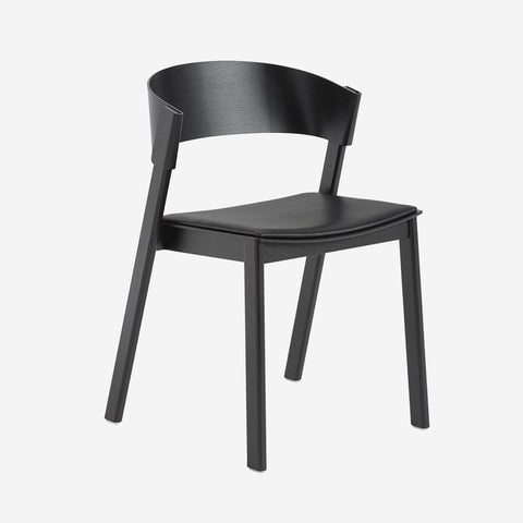 Muuto Cover Side Chair Black Leather Black Chair Muuto - [store_name]