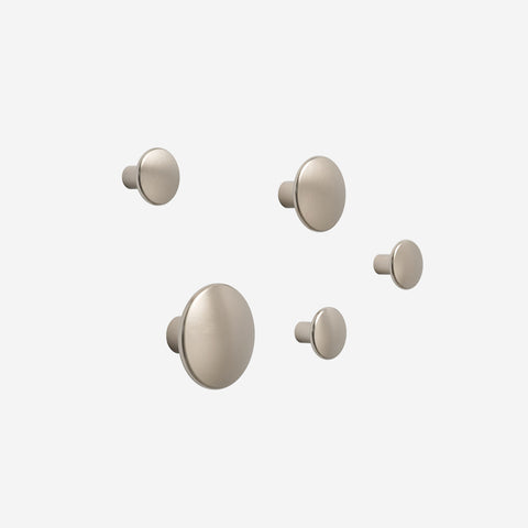 Muuto Dots Hooks Metal Set Taupe Hook Muuto    - [store_name]