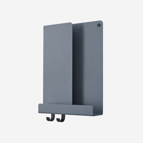 SIMPLE FORM. - Muuto Muuto Folded Shelf Tall Blue Grey - 