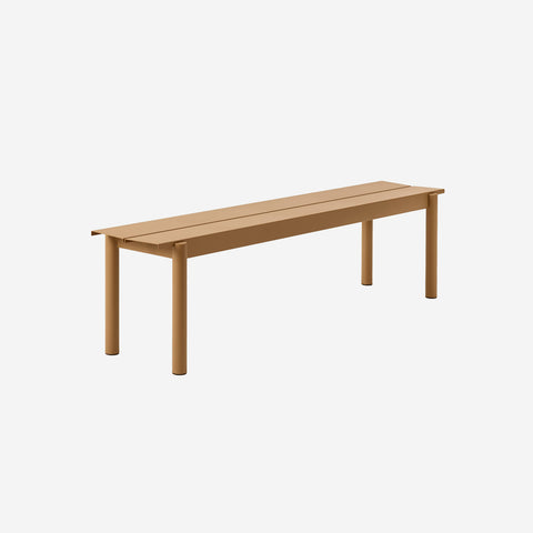 Muuto Linear Steel Bench Long Burnt Orange Bench Muuto - [store_name]