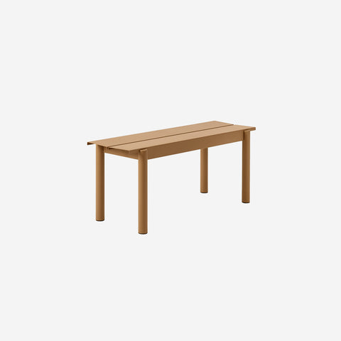 Muuto Linear Steel Bench Short Burnt Orange Bench Muuto - [store_name]