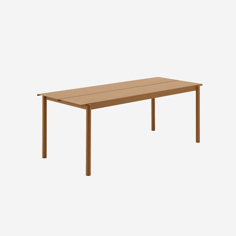 Muuto Linear Steel Table 200cm Burnt Orange Table Muuto    - [store_name]