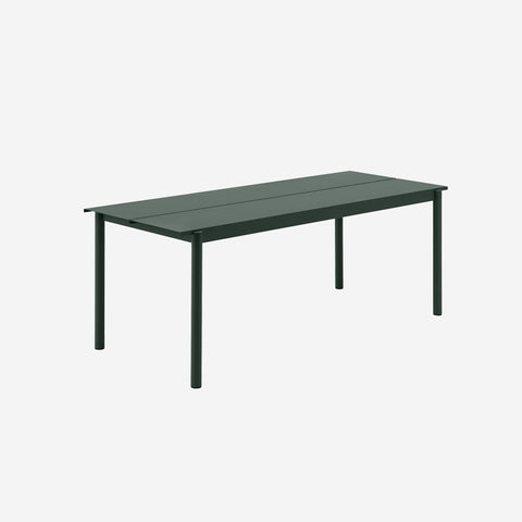 Muuto Linear Steel Table 200cm Dark Green Table Muuto    - [store_name]