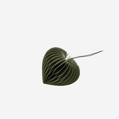 SIMPLE FORM. - Nordic Rooms Nordic Rooms Paper Christmas Ornament Olive Green Heart - 