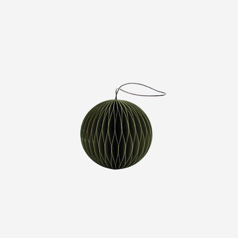 SIMPLE FORM. - Nordic Rooms Nordic Rooms Paper Christmas Ornament Olive Green Sphere - 