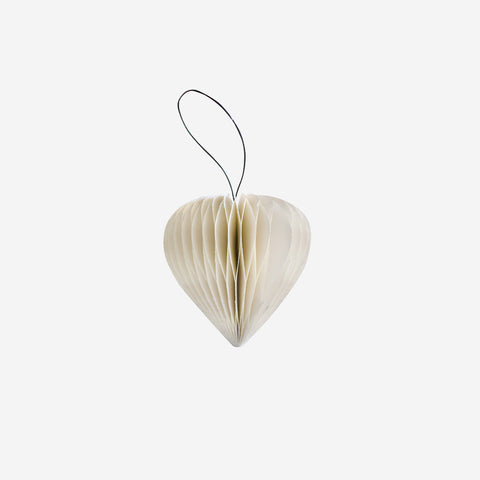 SIMPLE FORM. - Nordic Rooms Nordic Rooms Paper Christmas Ornament White Glitter Edge Heart - 