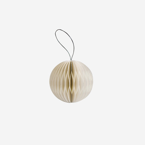 SIMPLE FORM. - Nordic Rooms Nordic Rooms Paper Christmas Ornament White Glitter Edge Sphere - 