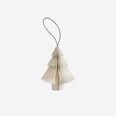 SIMPLE FORM. - Nordic Rooms Nordic Rooms Paper Christmas Ornament White Glitter Edge Tree - 