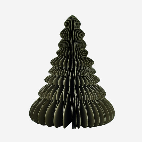 SIMPLE FORM. - Nordic Rooms Nordic Rooms Standing Paper Christmas Tree Olive Green 24cm - 