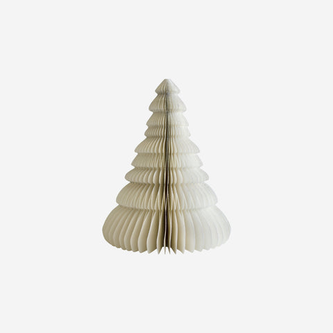 SIMPLE FORM. - Nordic Rooms Nordic Rooms Standing Paper Christmas Tree White Glitter Edge 24cm - 