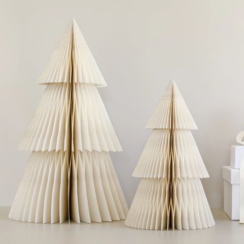 SIMPLE FORM. - Nordic Rooms Nordic Rooms Paper Standing Deluxe Christmas Tree Off White 45cm - 