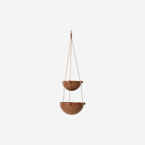 SIMPLE FORM. - OYOY OYOY Pif Paf Puf Hanging Planter Storage Double Nougat - 