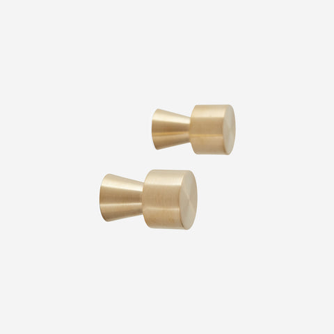 SIMPLE FORM. - OYOY OYOY Pin Hook Brass Small 2 Pack - 