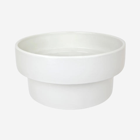 SIMPLE FORM. - Zakkia Zakkia Podium Pot Glazed White Flat - 