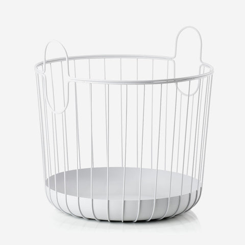 SIMPLE FORM. - Zone Denmark Zone Denmark Inu Round Metal Basket Soft Grey Large - 