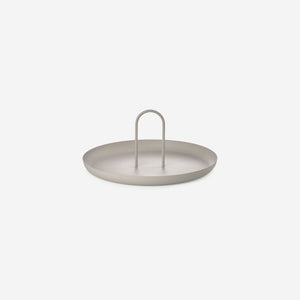 Zone Denmark Singles Round Handle Tray Warm Grey Bathroom Accessories Zone Denmark    - [store_name]