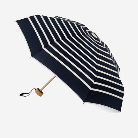 SIMPLE FORM. - Anatole Anatole Folding Umbrella Navy Striped - 