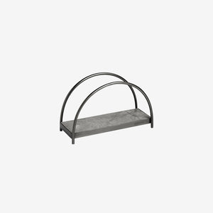 Behr & Co Black Nickel + Grey Tundra Geo Napkin Holder Napkin Holder Behr and Co    - [store_name]