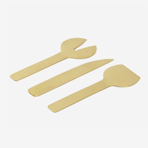 SIMPLE FORM. - Behr and Co Behr & Co Brass Geo Cheese Servers Set - 