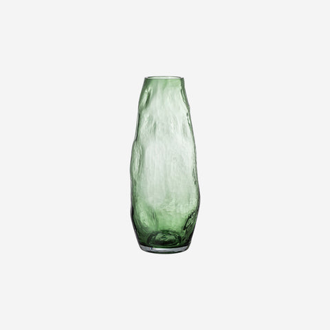SIMPLE FORM. - Bloomingville Bloomingville Adufe Green Glass Vase - 