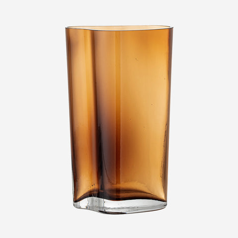SIMPLE FORM. - Bloomingville Bloomingville Benia Amber Glass Vase - 