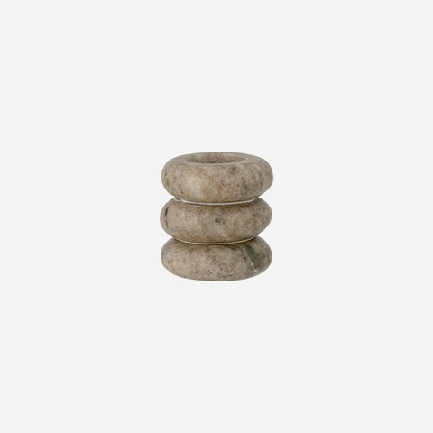 SIMPLE FORM. - Bloomingville Bloomingville Madisson Candle Holder Brown Marble - 