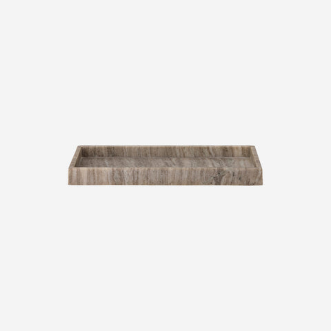 SIMPLE FORM. - Bloomingville Bloomingville Majsa Tray Rectangular Brown Marble - 