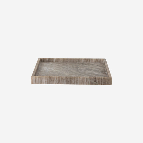 SIMPLE FORM. - Bloomingville Bloomingville Majsa Tray Square Brown Marble - 