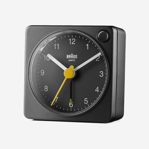 SIMPLE FORM. - Braun Braun BC02XB Classic Travel Analogue Alarm Clock Black - 