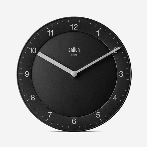 SIMPLE FORM. - Braun Braun BC06B Classic Analogue Wall Clock 20cm Black - 