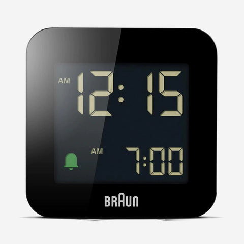 SIMPLE FORM. - Braun Braun BC08B Digital Travel Alarm Clock Black - 