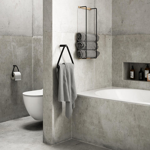 SIMPLE FORM. - By Wirth By Wirth Black Metal Towel Hanger - 