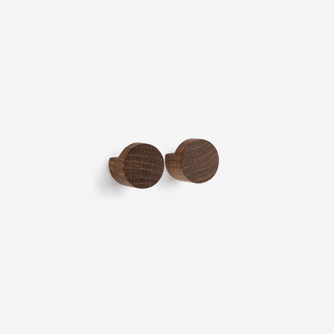SIMPLE FORM. - By Wirth By Wirth Smoked Oak Wood Knot Hook Small Set - 