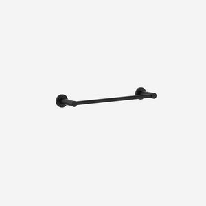 Clark Black Round Single Towel Rail 300mm Bathroom Accessories