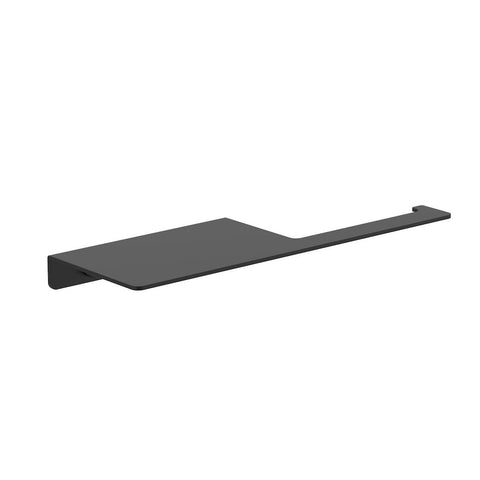 SIMPLE FORM. - Clark Clark Black Square Toilet Roll Holder With Shelf - 