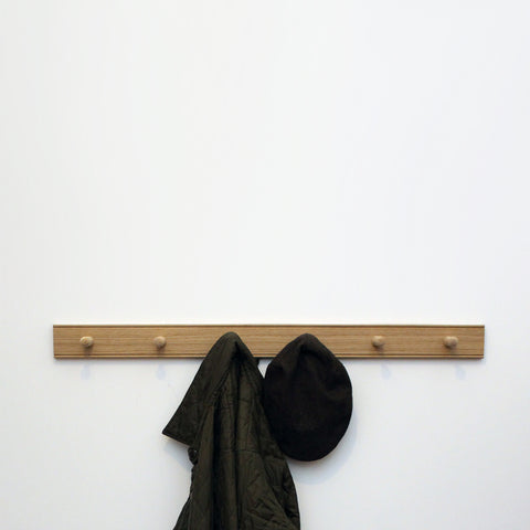 Creamore Mill Oak Peg Coat Rail 6 Coat Rack Creamore Home    - [store_name]