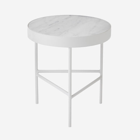 SIMPLE FORM. - Ferm Living Ferm Living Marble Side Table White - 