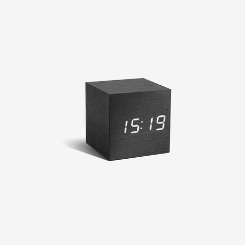 SIMPLE FORM. - Gingko Gingko Cube Click Clock Black - 