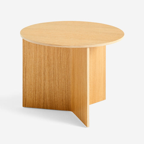 SIMPLE FORM. - HAY Hay Slit Side Table Wood Oak Round - 