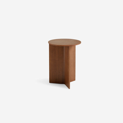 SIMPLE FORM. - HAY Hay Slit Tall Table Wood Walnut Round - 