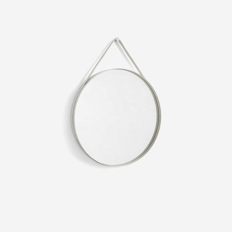 SIMPLE FORM. - HAY Hay Strap Mirror No.2 Grey 70cm - 