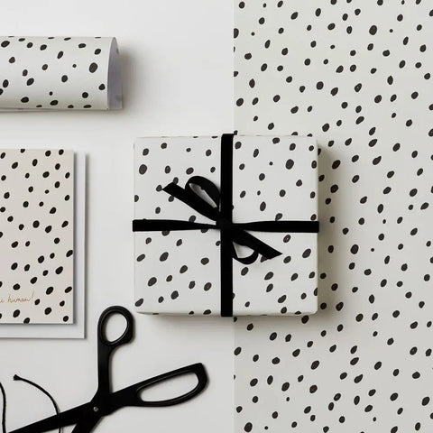 SIMPLE FORM. - Kinshipped Kinshipped Black Dots Wrapping Paper - 