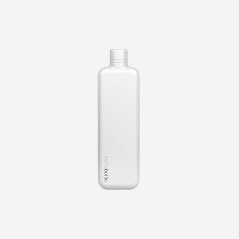 SIMPLE FORM. - Memobottle Memobottle White Slim Stainless Steel Bottle - 