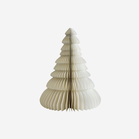 SIMPLE FORM. - Nordic Rooms Nordic Rooms Standing Paper Christmas Tree White Glitter Edge 30cm - 